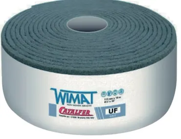 Schleifvlies auf Rolle 115mm x 10m WIMAT Vlies Rolle UF -ultra fine -grau